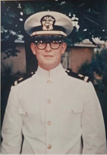 A young Malcom Kenyon in navy uniform